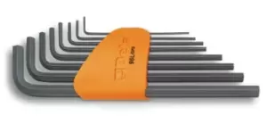 Image of Beta Tools 96 L/SC8 8pc Offset LONG Hexagon Key Wrench Set Burnished 000960924