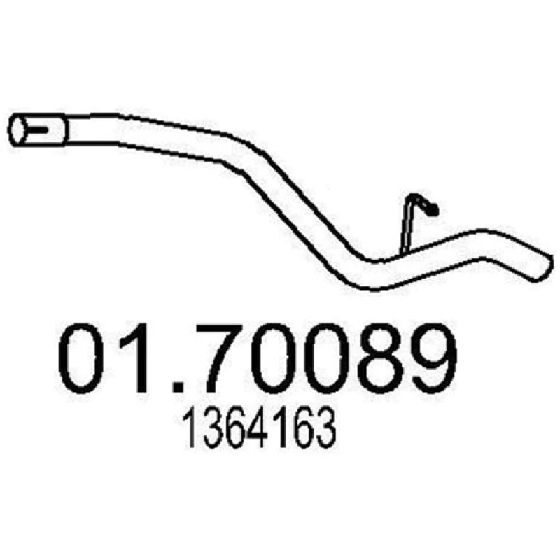 Image of MTS 01.70089 Exhaust Pipe Rear, Length: 860mm Exhaust Pipe (17)