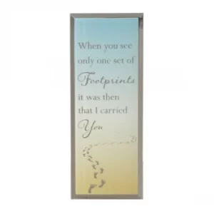 Image of Reflections Of The Heart Footprints Standing Plaque