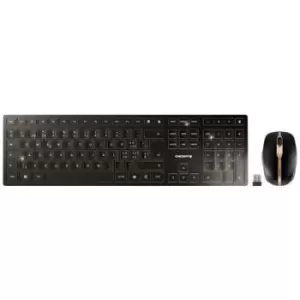 Image of CHERRY JD-9100CH-2 Wireless, Radio Keyboard and mouse set Swiss, QWERTZ Black