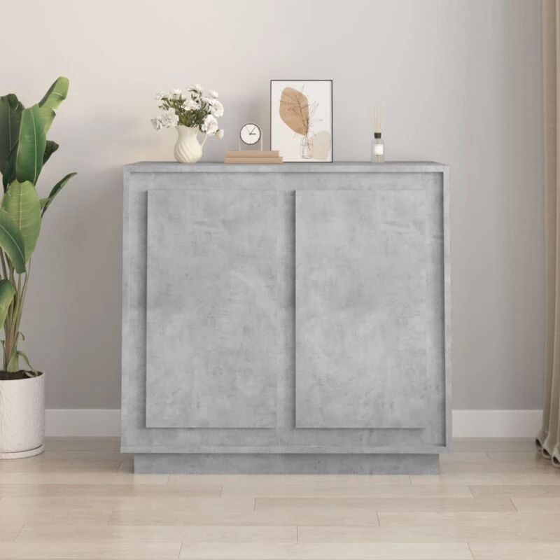 Image of Vidaxl Sideboard Concrete Grey 80X34X75cm Engineered Wood