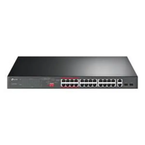 image of TP LINK TL-SL1226P 24-Port 10/100 Mbps + 2-Port Gigabit Rack Switch TL-SL1226P