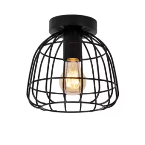 Image of Filox Retro Flush Ceiling Light - Ø20cm - 1xE27 - Black
