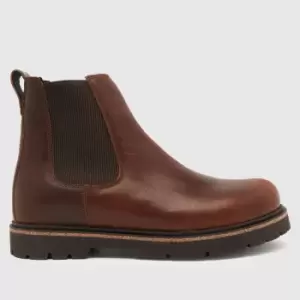 image of BIRKENSTOCK highwood leather chelsea boots in brown