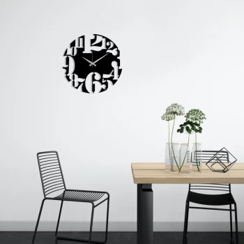 image of Metal Wall Clock 1 - Black Decorative Metal Wall Clock