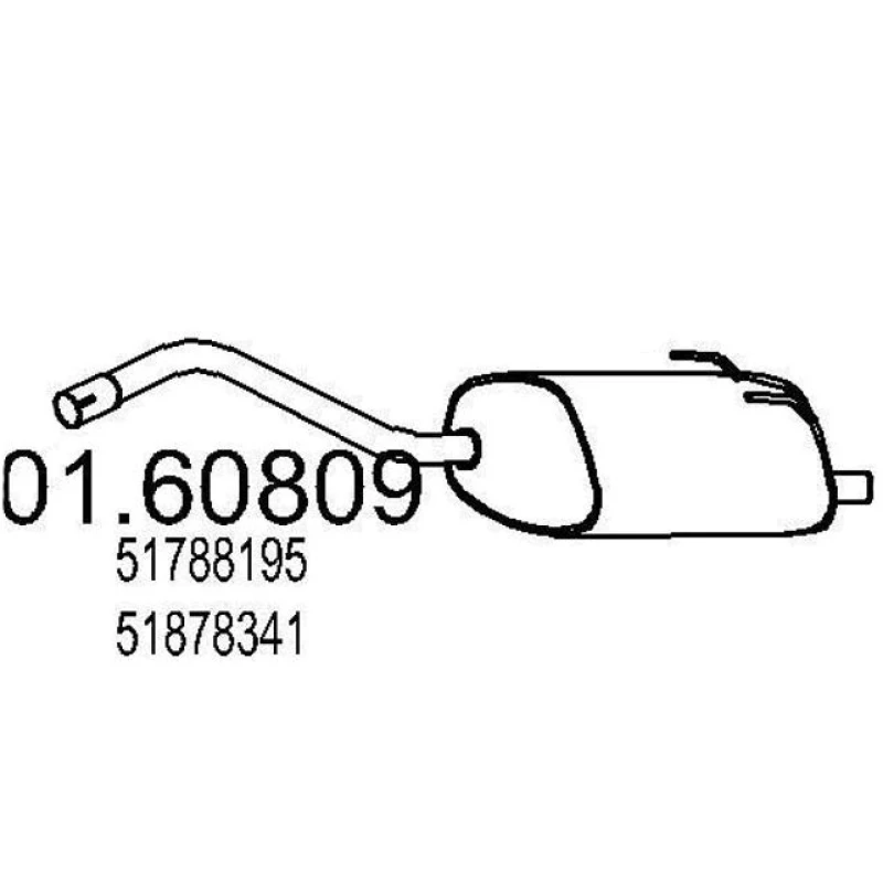 Image of MTS 01.60809 Rear silencer End Silencer (3437)