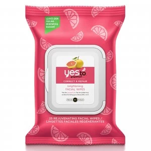 Image of yes to Grapefruit Rejuvenating Facial Wipes (Pack of 25)