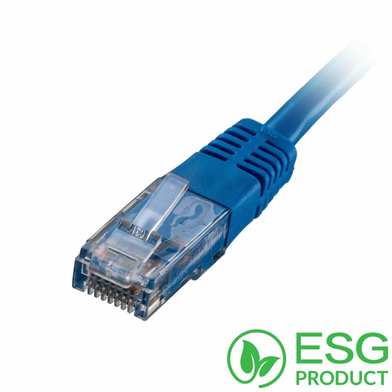 Image of Cablenet Cablenet 0.3m Cat5e RJ45 Blue U/UTP PVC 24AWG Flush Moulded Booted Patch Lead (PK 100) 67-4003B