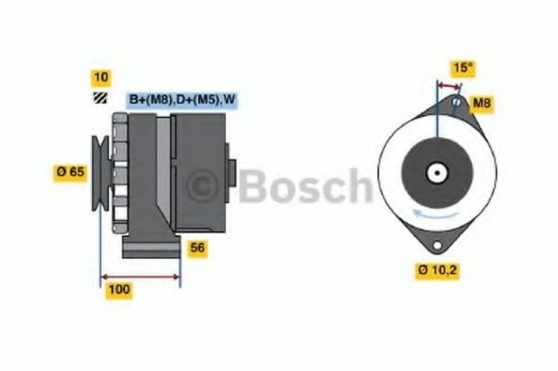 Image of Alternator Bosch 0 986 036 790