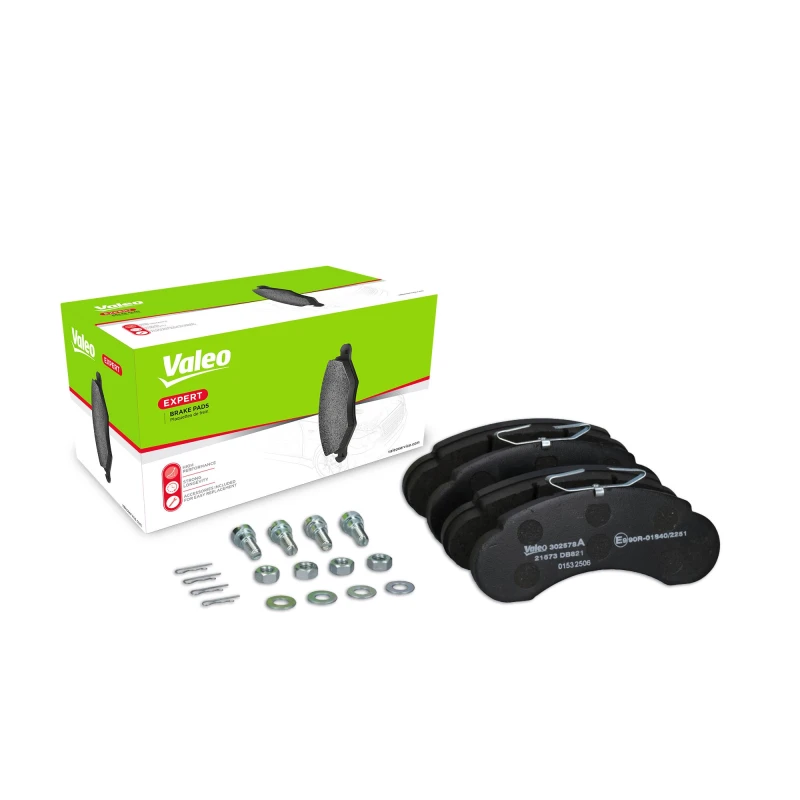 Image of VALEO 302578A Brake pad set EXPERT Front Axle, excl. wear warning contact, without anti-squeak plate Brake Pad Set,disc brake (402)