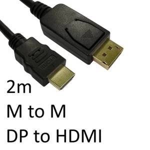 Image of DisplayPort (M) to HDMI (M) 2m Black OEM Display Cable