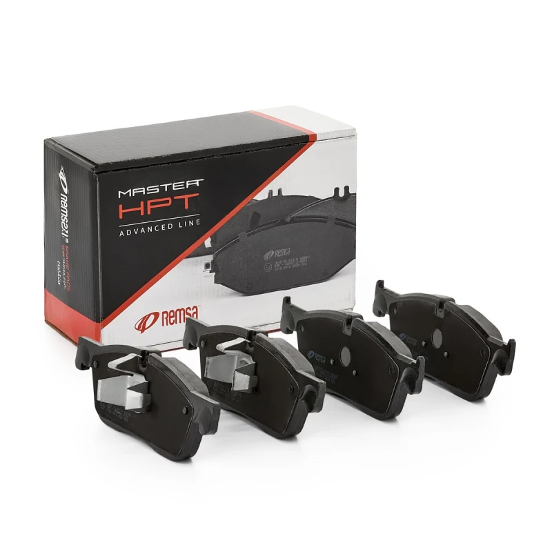 Image of REMSA 1633.10 Brake pad set Front Axle, prepared for wear warning indicator, with spring, with adhesive film Brake Pad Set,disc brake (402)