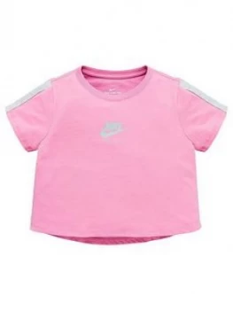 Image of Nike Sportswear Air Older Girls Cropped T-Shirt - Pink