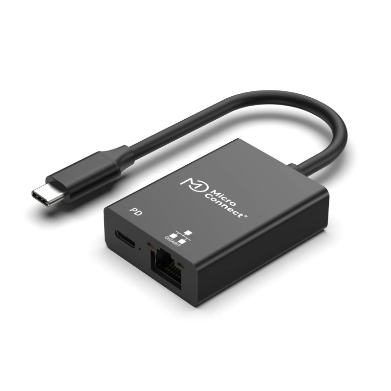Image of Microconnect USB3.1CETHPDBA cable gender changer USB C RJ-45 Black