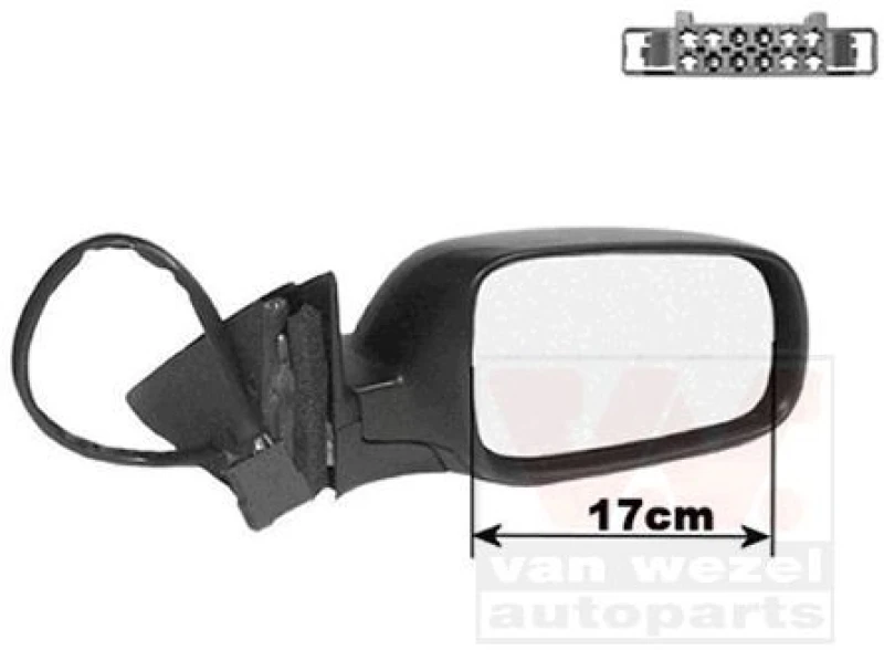 Image of VAN WEZEL Wing mirror VAN WEZEL 5837818