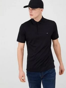 image of Calvin Klein Jeans Soft Interlock Polo Shirt - Black