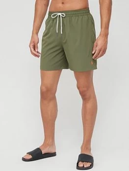 image of Polo Ralph Lauren Traveller Swim Shorts - Olive , Supply Olive Size M Men