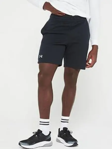 Image of Under Armour Mens Rival Fleece Shorts - Black/white, Black/White Size M Men