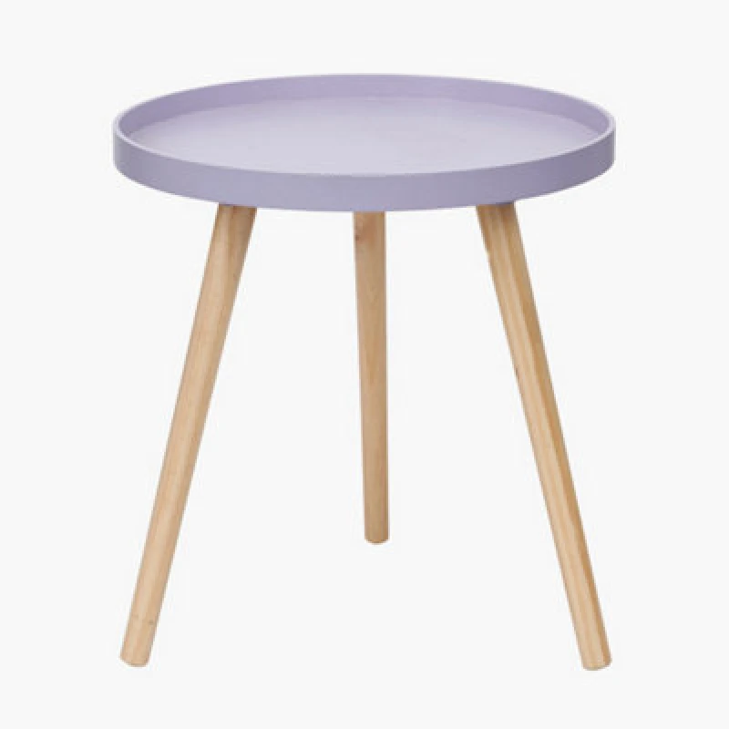 Image of Pacific Lifestyle Halston Lilac Wood Veneer And Natural Pine Wood Side Table