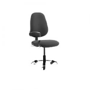 Image of Task Office Chair Eclipse II Lever Charcoal Fabric With Loop Arms And Hi Rise Draughtsman Kit