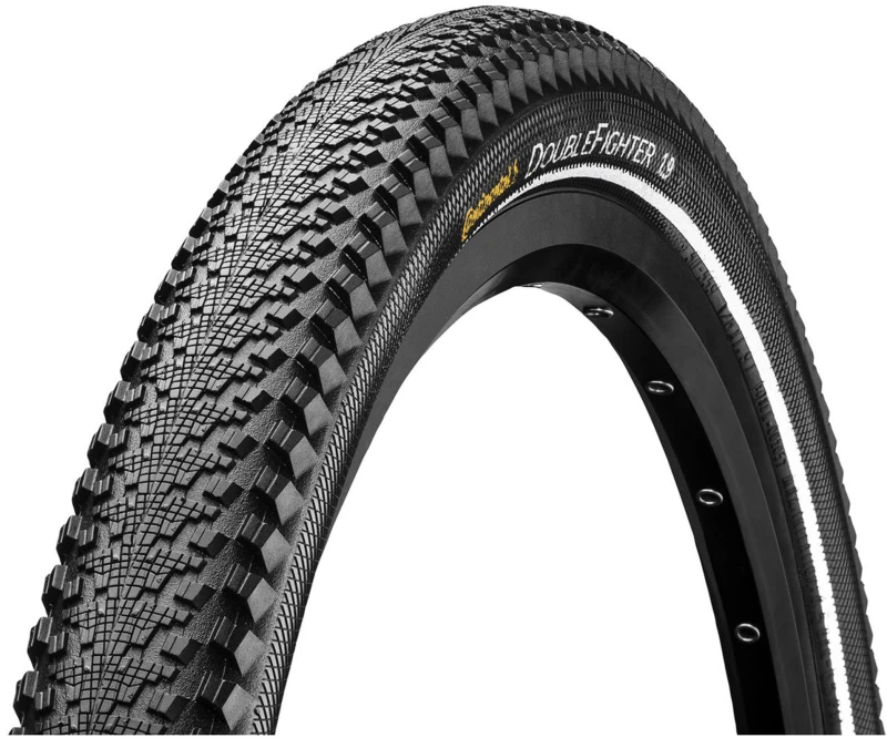 Image of Continental Doublefighter III Reflex Tyre Wire Bead 24X2.00 BLACK/BLACK REFLEX
