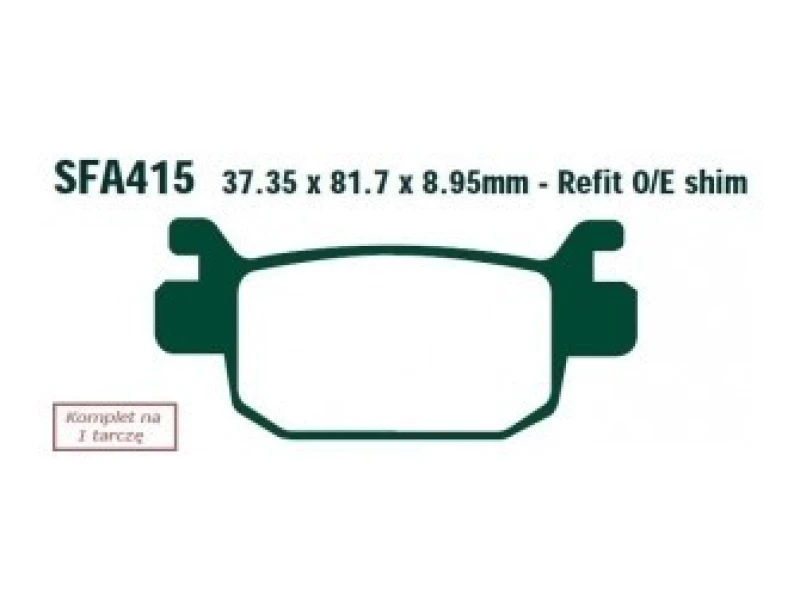 Image of EBC Brakes SFA415 Brake pad set Brake Pad Set,disc brake (402)