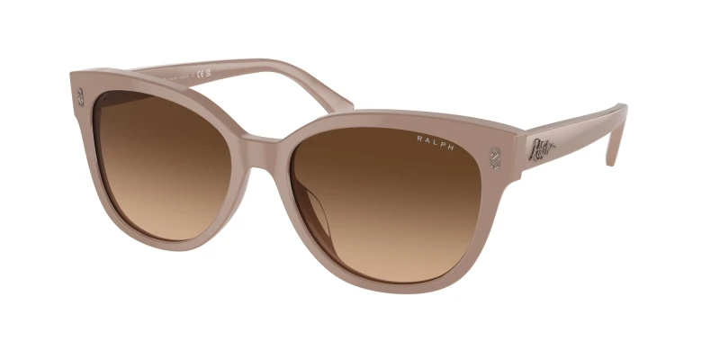 Image of Ralph Lauren RA5305U 611674 Woman Sunglasses Acetate Brown Brown Cat Eye Normal Brown Sunglasses Woman Acetate