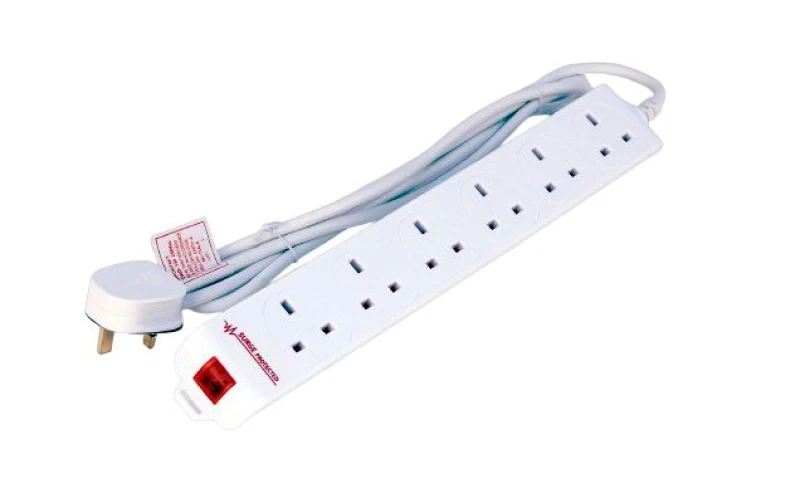 Image of Microconnect MC-UKSURGESTRIP6-2M power extension 6 AC outlet(s) Indoor