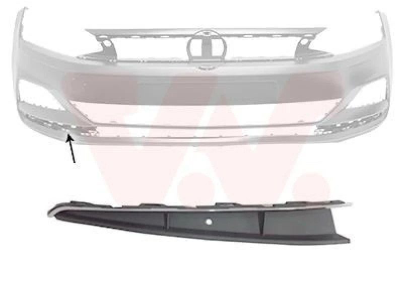 Image of VAN WEZEL Bumper grill VAN WEZEL 5751598