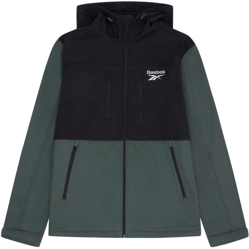 Image of Reebok Men Softshell Jacket in Olive Size: Small Olive S Male 5063347795553