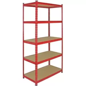 image of 5 Monster Racking Z-Rax Warehouse Storage Garage Shelving Unit, - Red