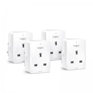 image of TP Link Tapo P100 WiFi Smart Plug 4 Pack - Works With Alexa and Google