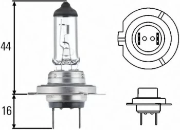 image of Bulb 8GH007157-186 by Hella - 10 Units H7 Blue LIGHT