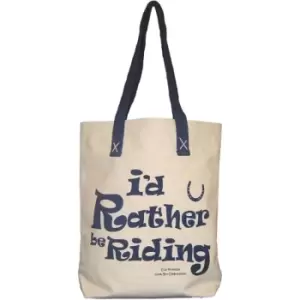 Image of Horsey Girl Shopper Bag (38cm x 40cm x 10cm) (Blue) - Moorland Rider