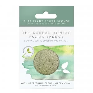 image of The Konjac Sponge Co Premium Facial Puff Konjac Sponge (Green Clay)