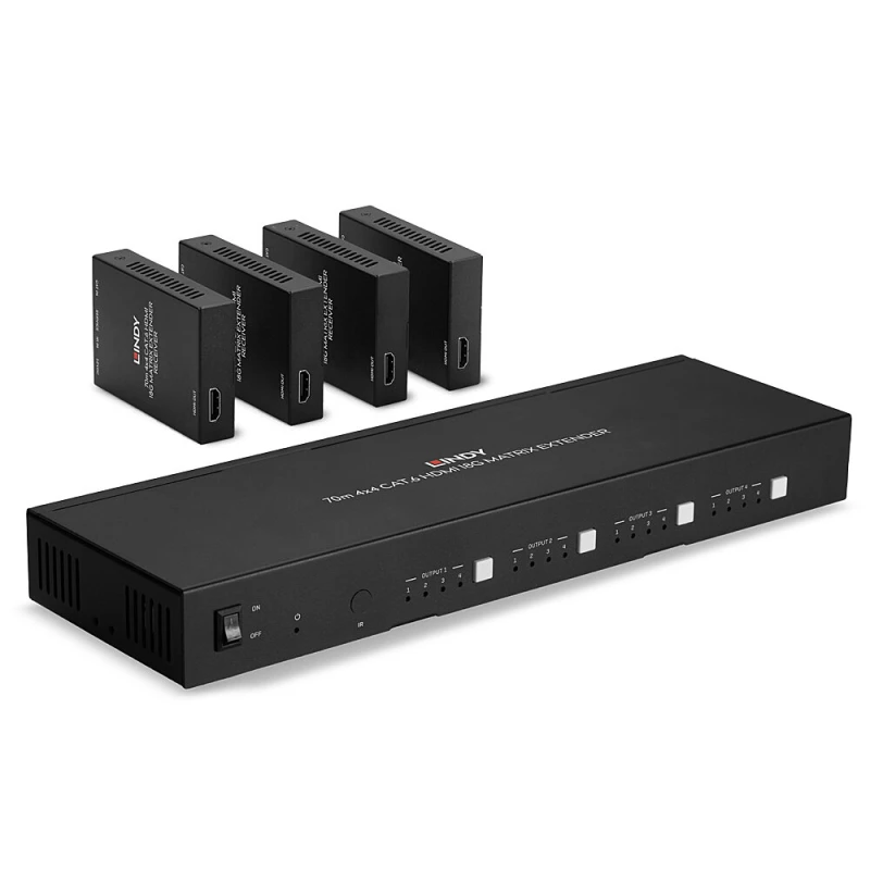 Image of Lindy 70m Cat.6 4x4 HDMI 4K60 Matrix Extender