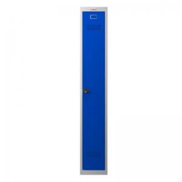 image of Phoenix PL Series 1 Column 1 Door Personal Locker Grey Body Blue Door EXR61951PH