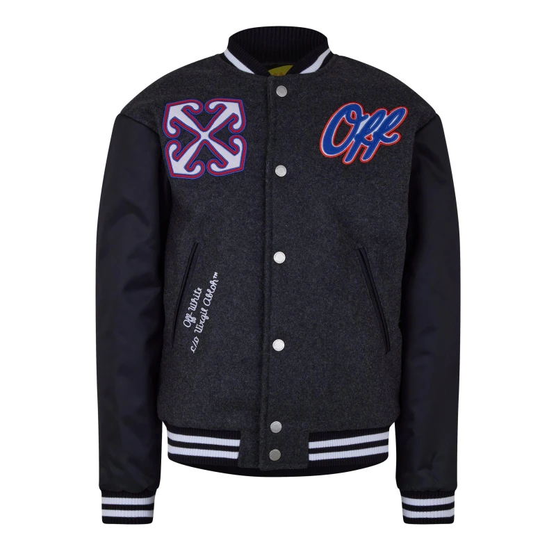 Image of Off White Unisex Kids Arrow Long Sleeve Parka Multi 1101 unisex 10Y