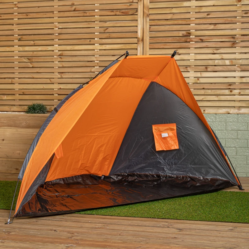 Image of 115cm x 210cm Portable Pop up Sun Shade Beach Tent with Carry Handle
