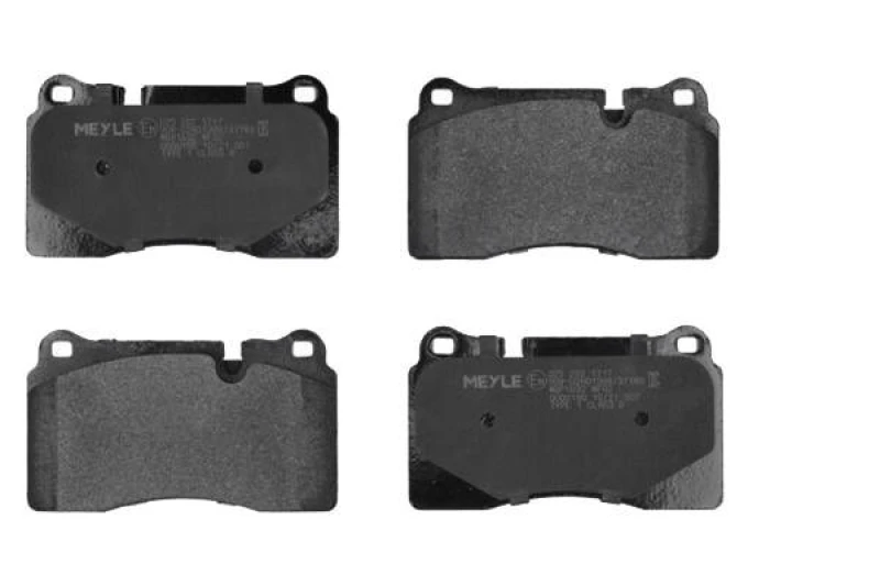Image of MEYLE 025 202 1717 Brake pad set Front Axle, prepared for wear warning indicator, Original Quality, with anti-squeak plate Brake Pad Set,disc brake (