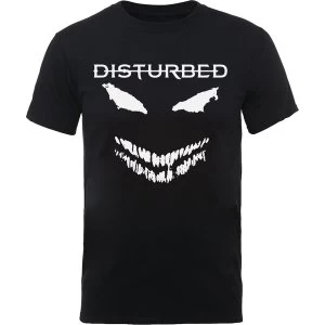 image of Disturbed - Scary Face Candle Unisex Large T-Shirt - Black