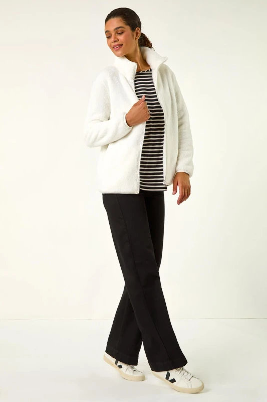 Image of Roman Soft Sherpa Fleece Jacket White