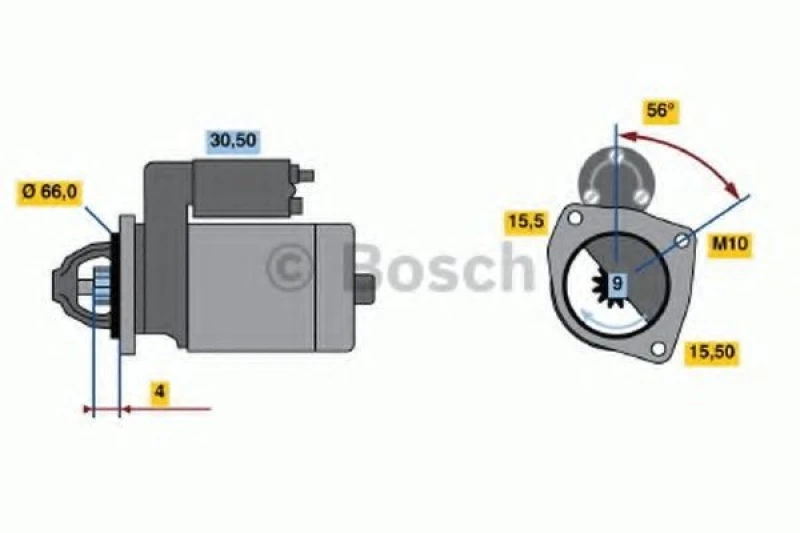 Image of Starter motor Bosch 0 986 018 860