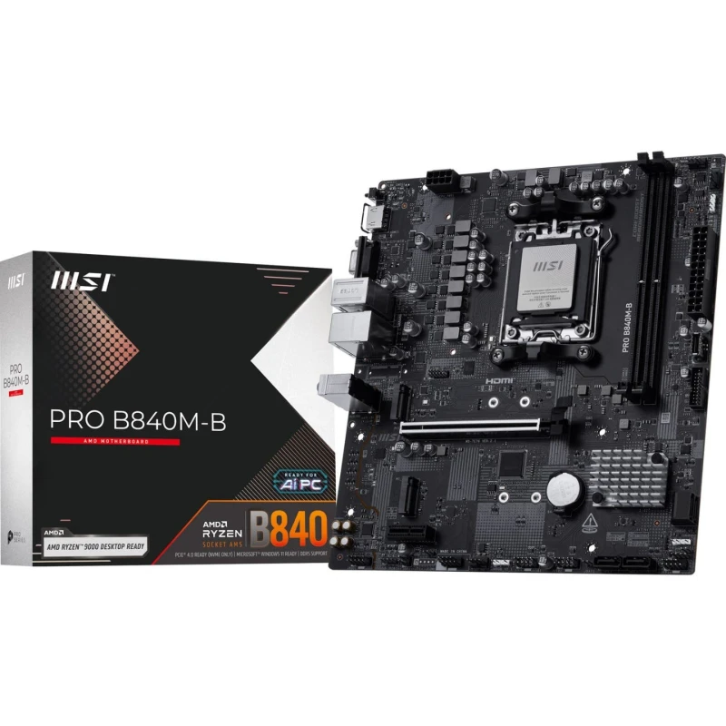 Image of MSI PRO B840M-B AM5 DDR5 MATX Motherboard