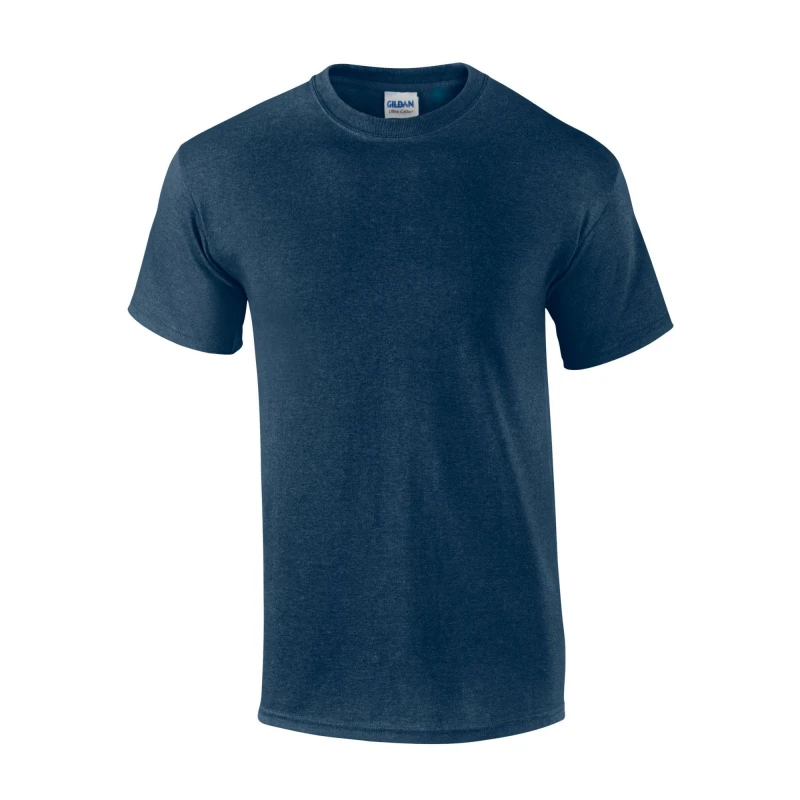 Image of Gildan Mens Heather Ultra Cotton T-Shirt in Dark Navy Size: Small Dark Navy Male S
