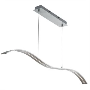 Image of Integrated LED Bar Ceiling Pendant Satin Silver, Satin Nickel