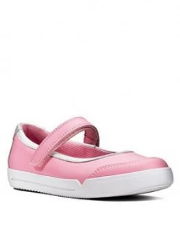 Image of Clarks Girls Emery Halo Shoe, Pink, Size 13.5 Younger