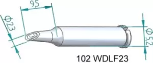 Image of Ersa 2.3mm Straight Hoof Soldering Iron Tip for use with i-Tool