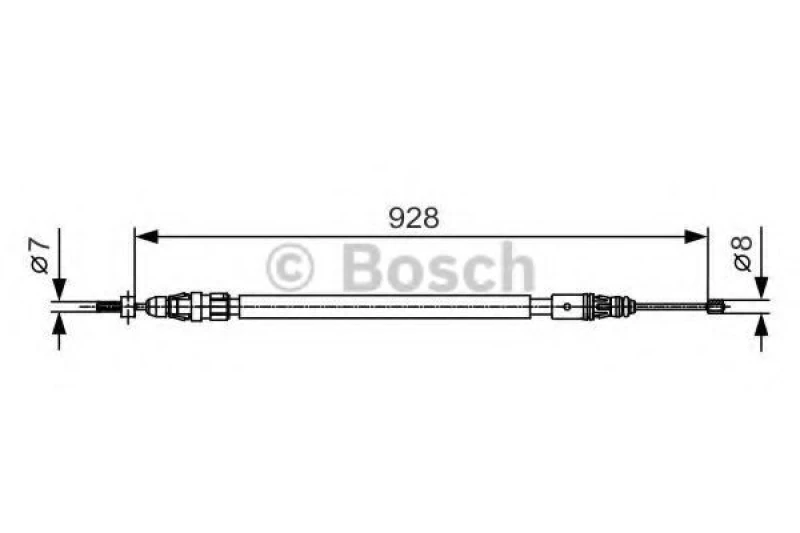 Image of Handbrake cable Bosch 1 987 482 000