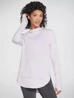 Image of Skechers Awakened Overhead Hoodie, Purple, Size L, Women